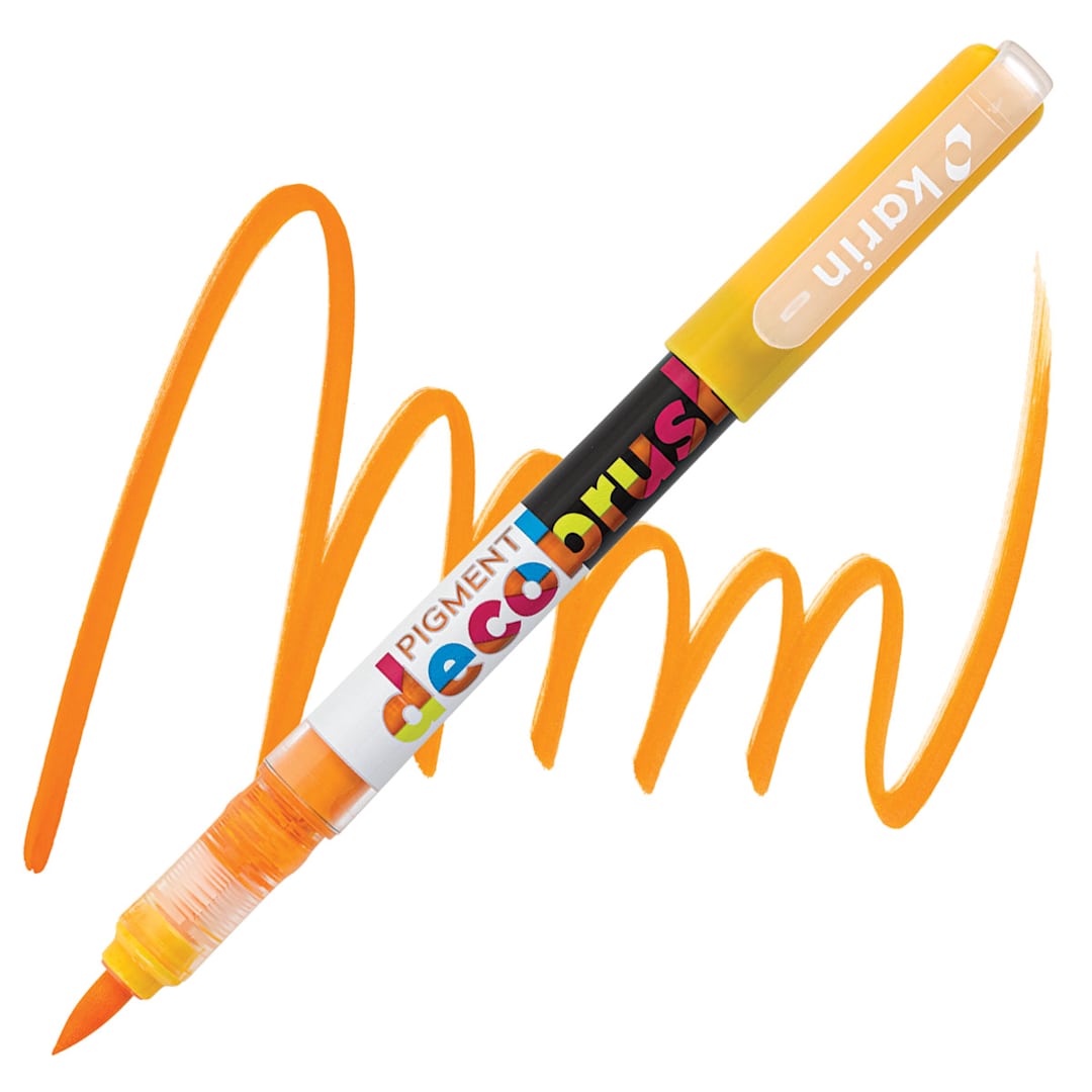 Open in modal - Karin Pigment Decobrush Marker - Gold marker and swatch
