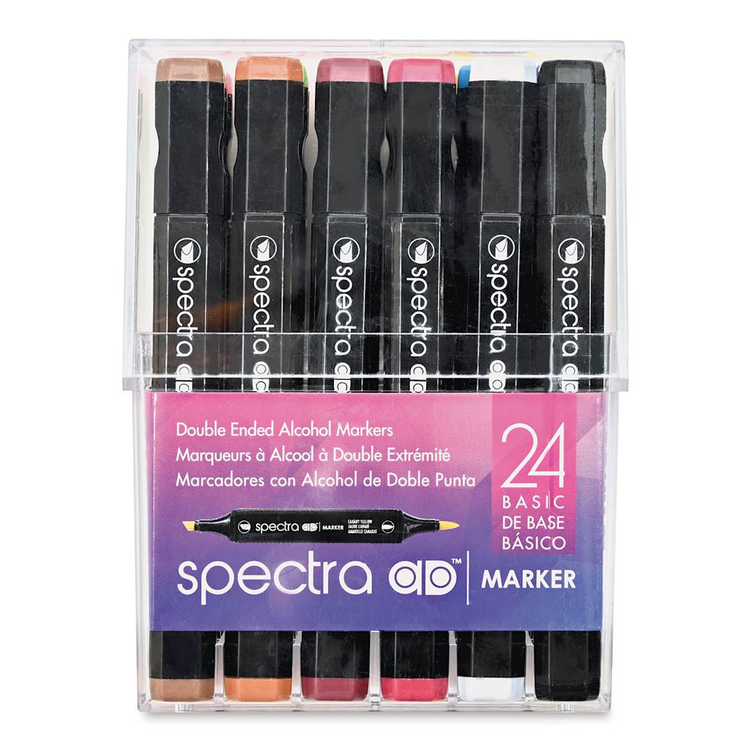Open in modal - Chartpak Spectra Ad Markers - Front view of package of Set of 24