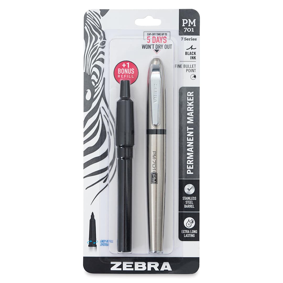 Open in modal - Zebra Permanent Marker and Refill - Black (front of package)