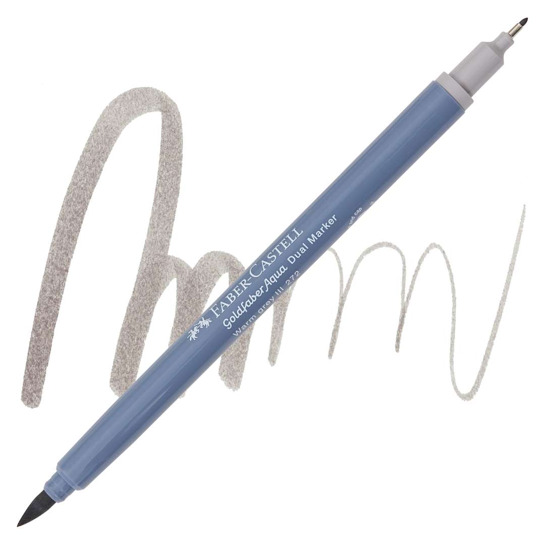 Open in modal - Faber-Castell Goldfaber Aqua Dual Marker - 272 Warm Grey III marker and swatch