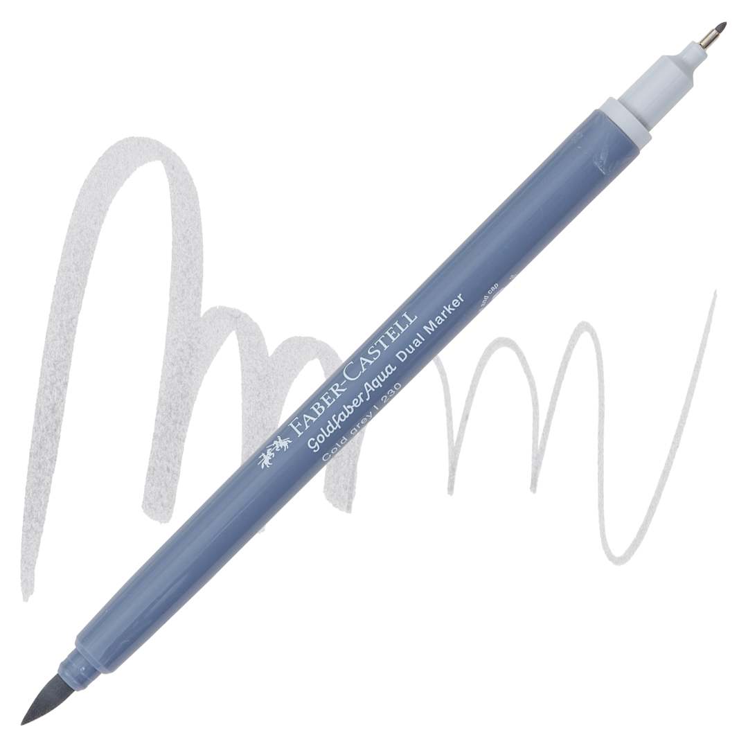 Open in modal - Faber-Castell Goldfaber Aqua Dual Marker - 230 Cold Grey I marker and swatch