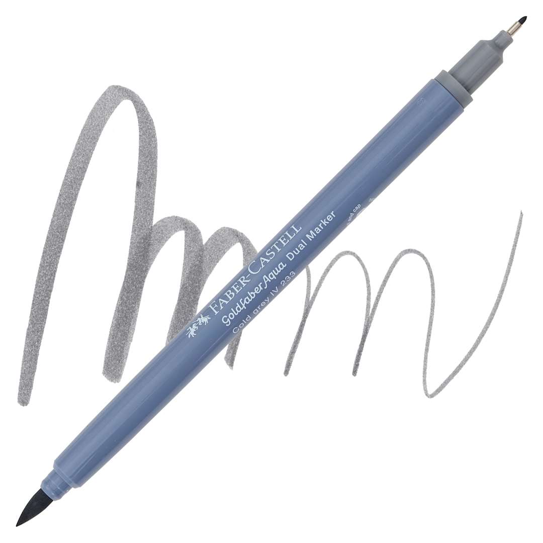 Open in modal - Faber-Castell Goldfaber Aqua Dual Marker - 233 Cold Grey IV marker and swatch