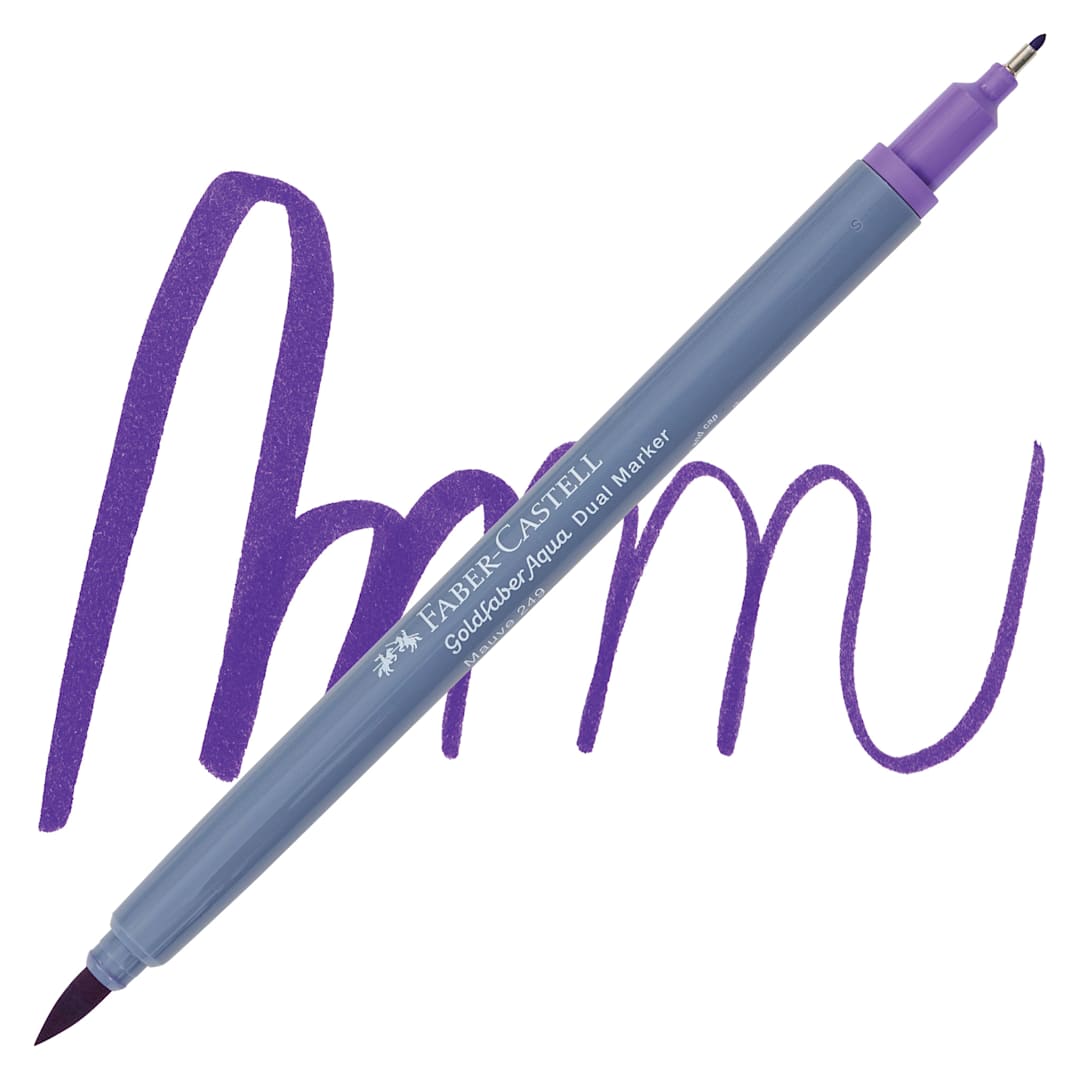 Open in modal - Faber-Castell Goldfaber Aqua Dual Marker - 249 Mauve marker and swatch