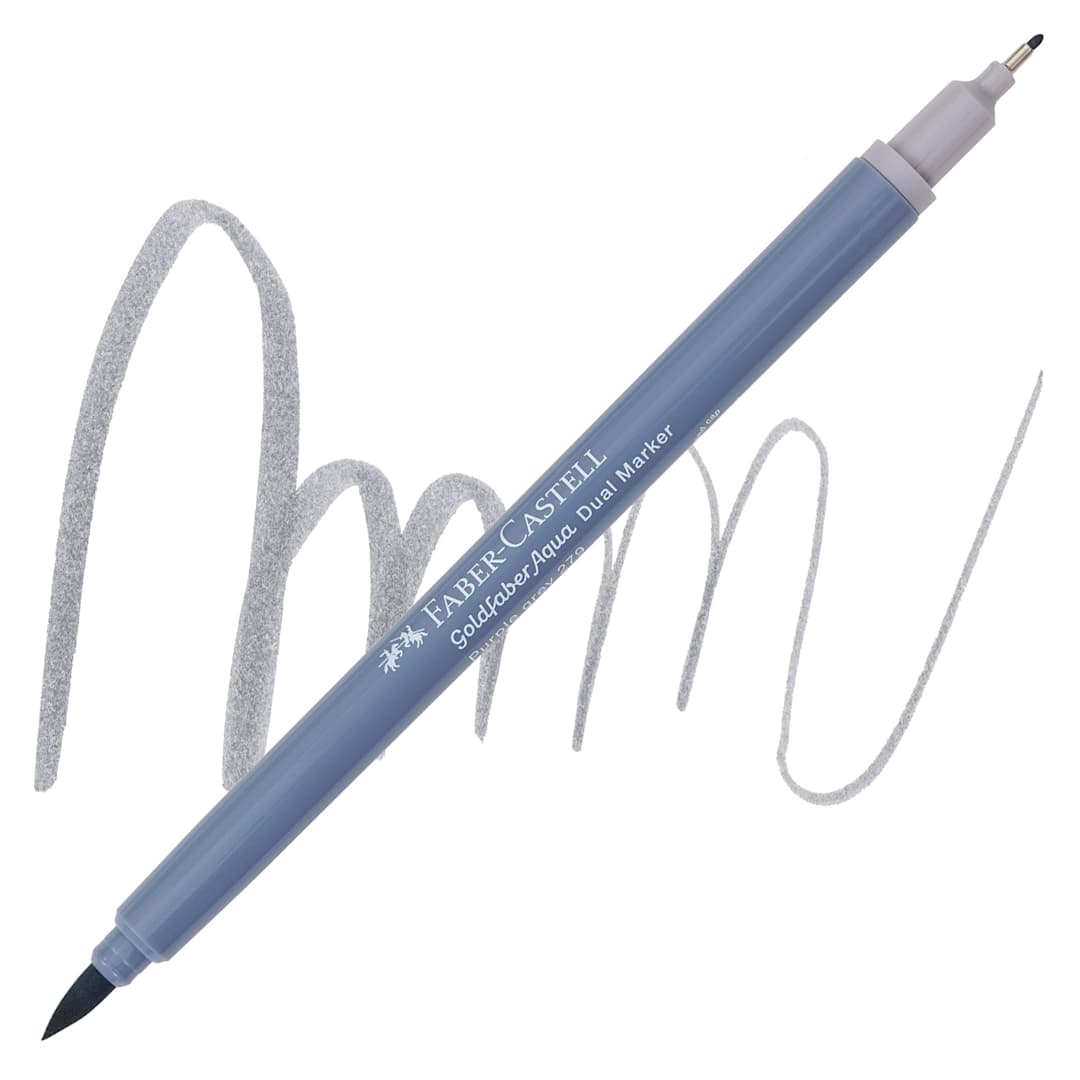 Open in modal - Faber-Castell Goldfaber Aqua Dual Marker - 279 Purple Grey marker and swatch