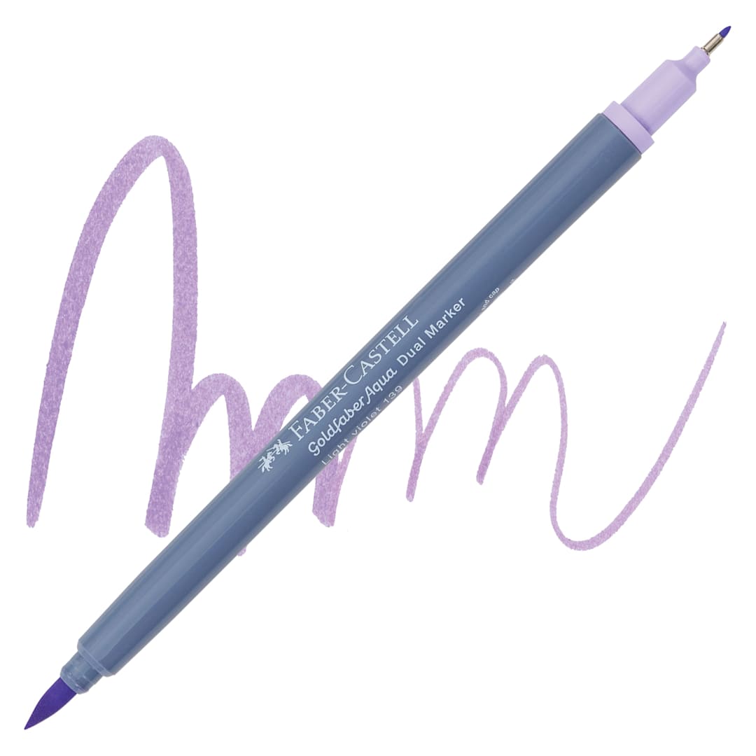 Open in modal - Faber-Castell Goldfaber Aqua Dual Marker - 139 Light Violet marker and swatch