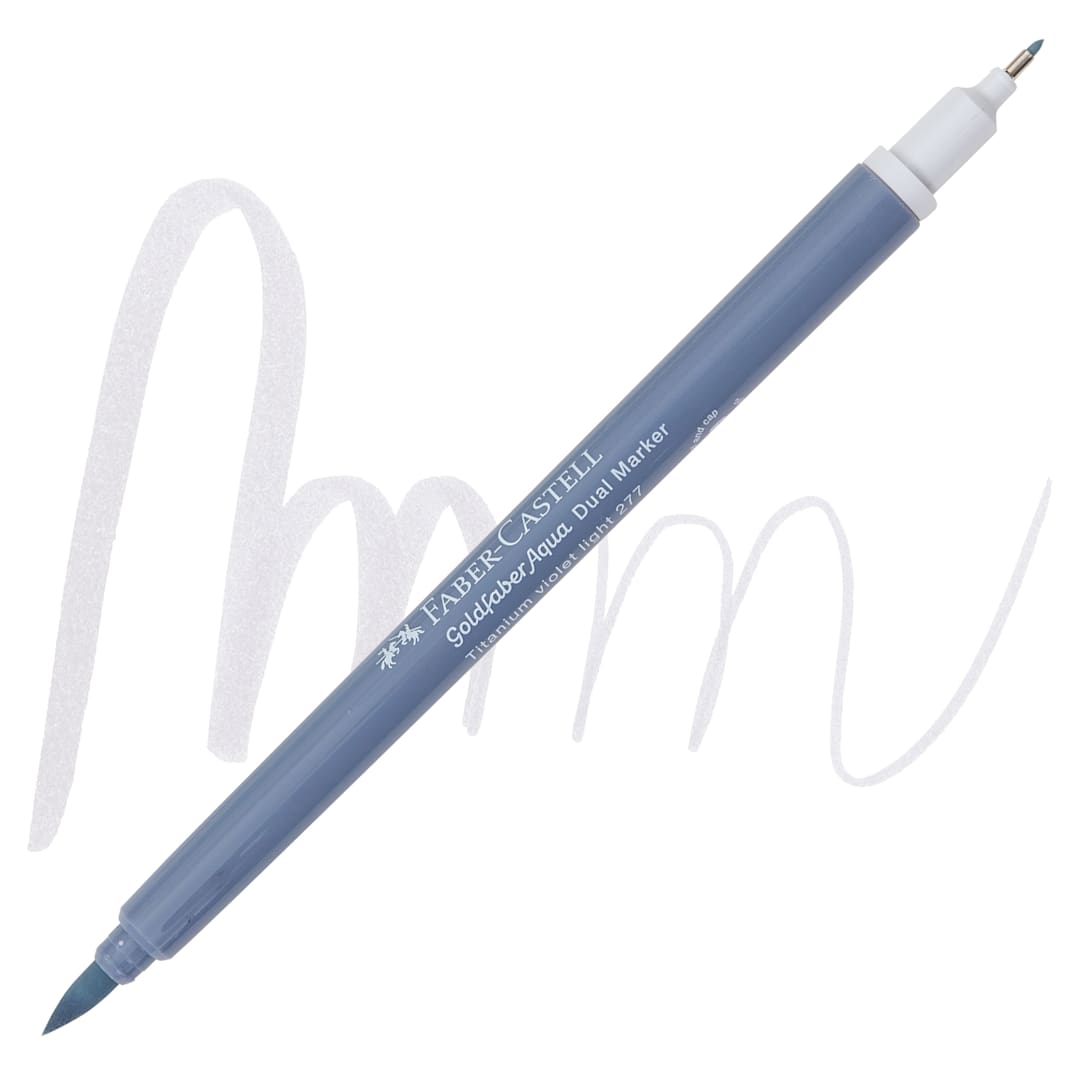 Open in modal - Faber-Castell Goldfaber Aqua Dual Marker - 277 Titanium Violet Light marker and swatch