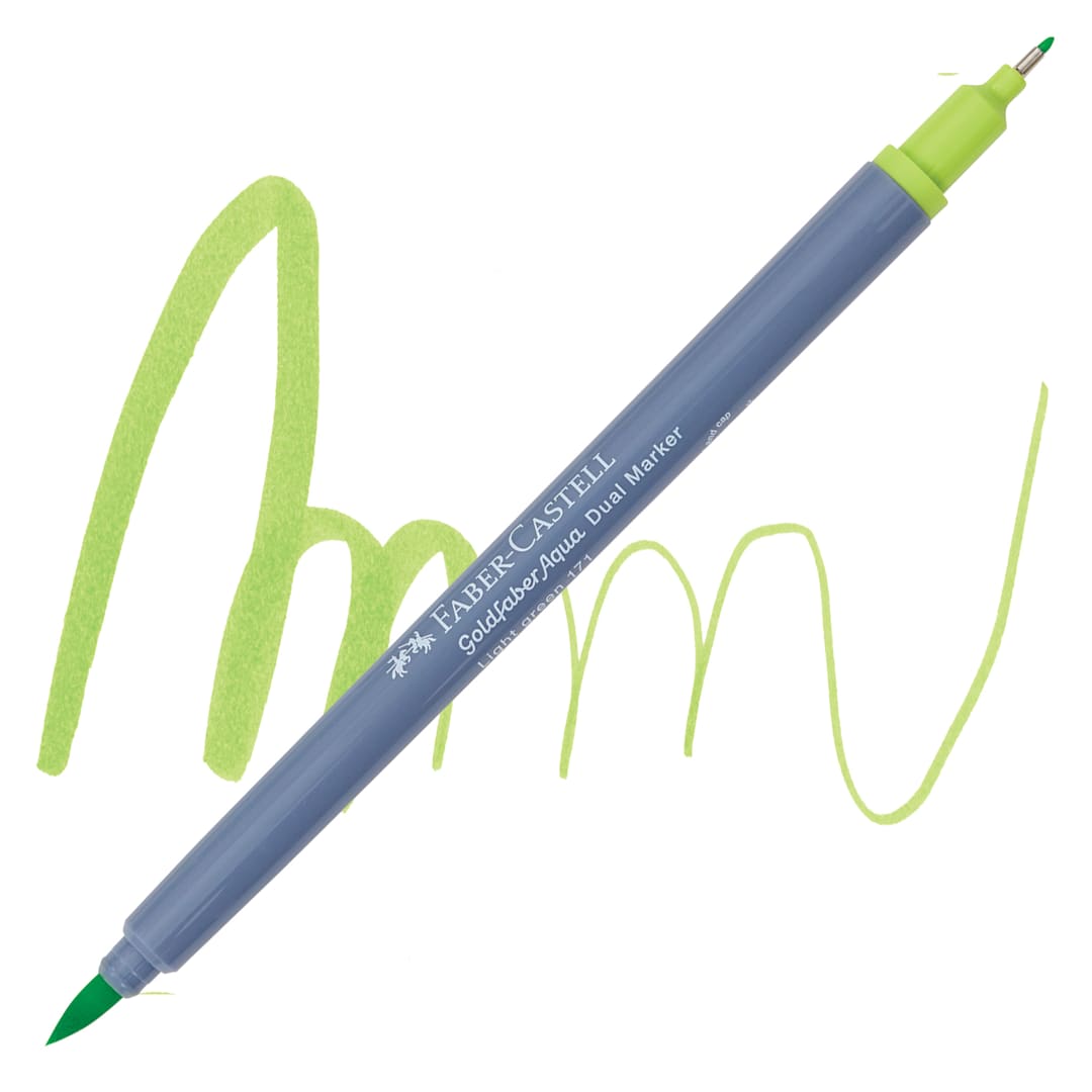 Open in modal - Faber-Castell Goldfaber Aqua Dual Marker - 171 Light Green marker and swatch