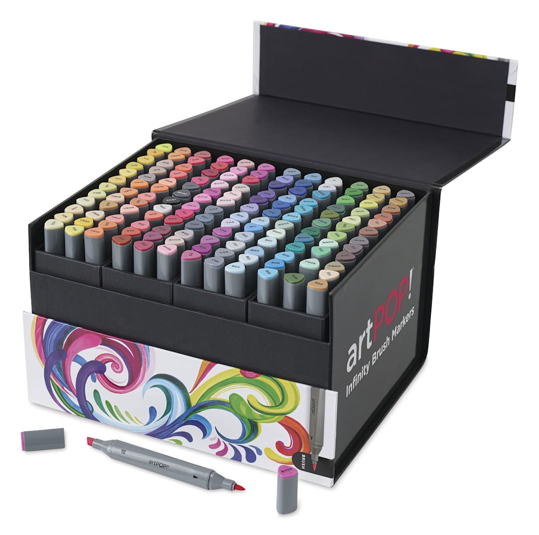 Open in modal - artPOP! Infinity Brush Marker Set - Set of 144, Assorted, marker with packaging
