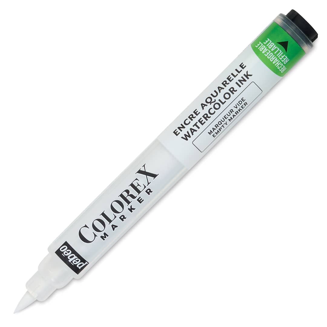 Open in modal - Pebeo Colorex Empty Marker - Brush Tip, 1 mm, cap off