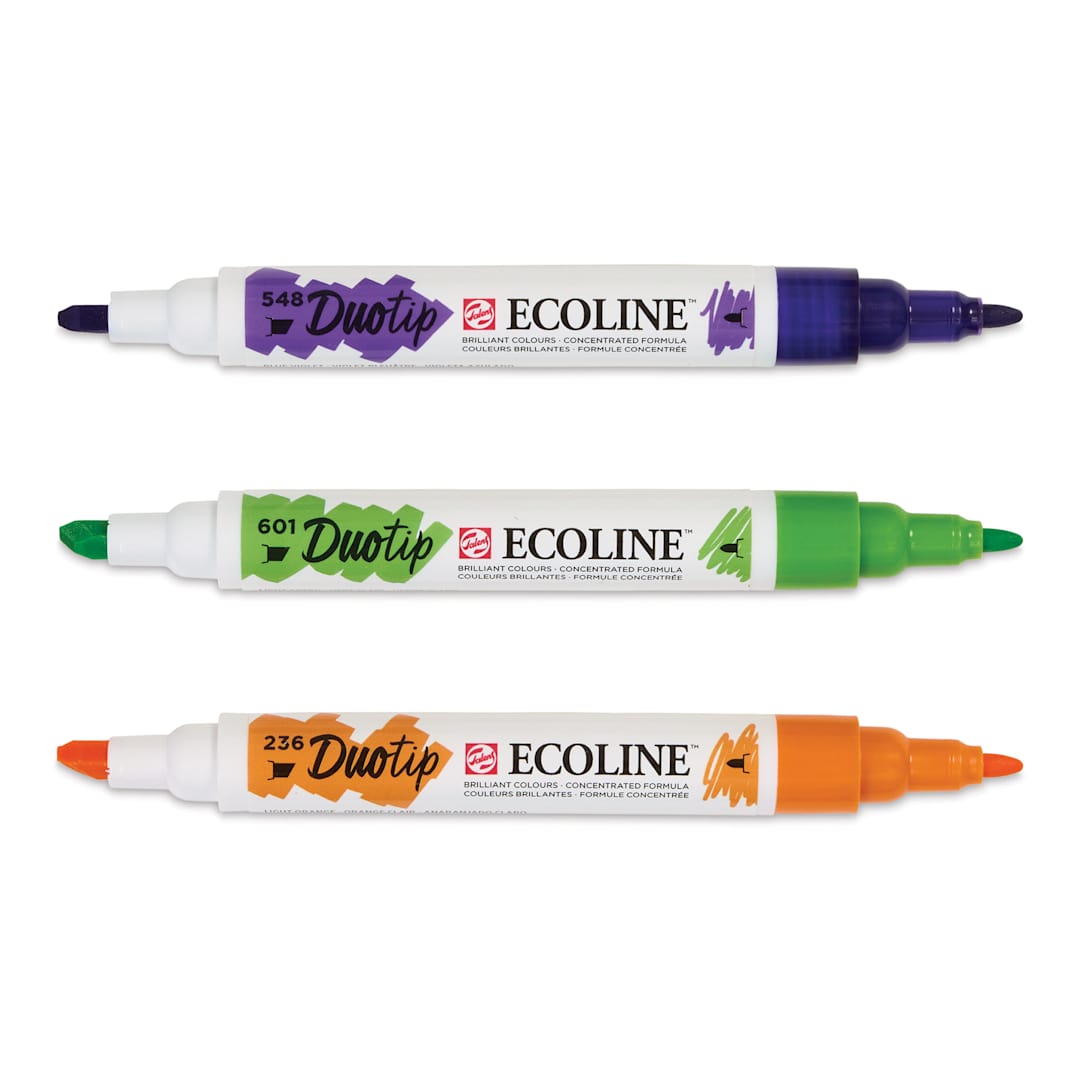 Open in modal - Royal Talens Ecoline DuoTip Markers - Secondary, Set of 3