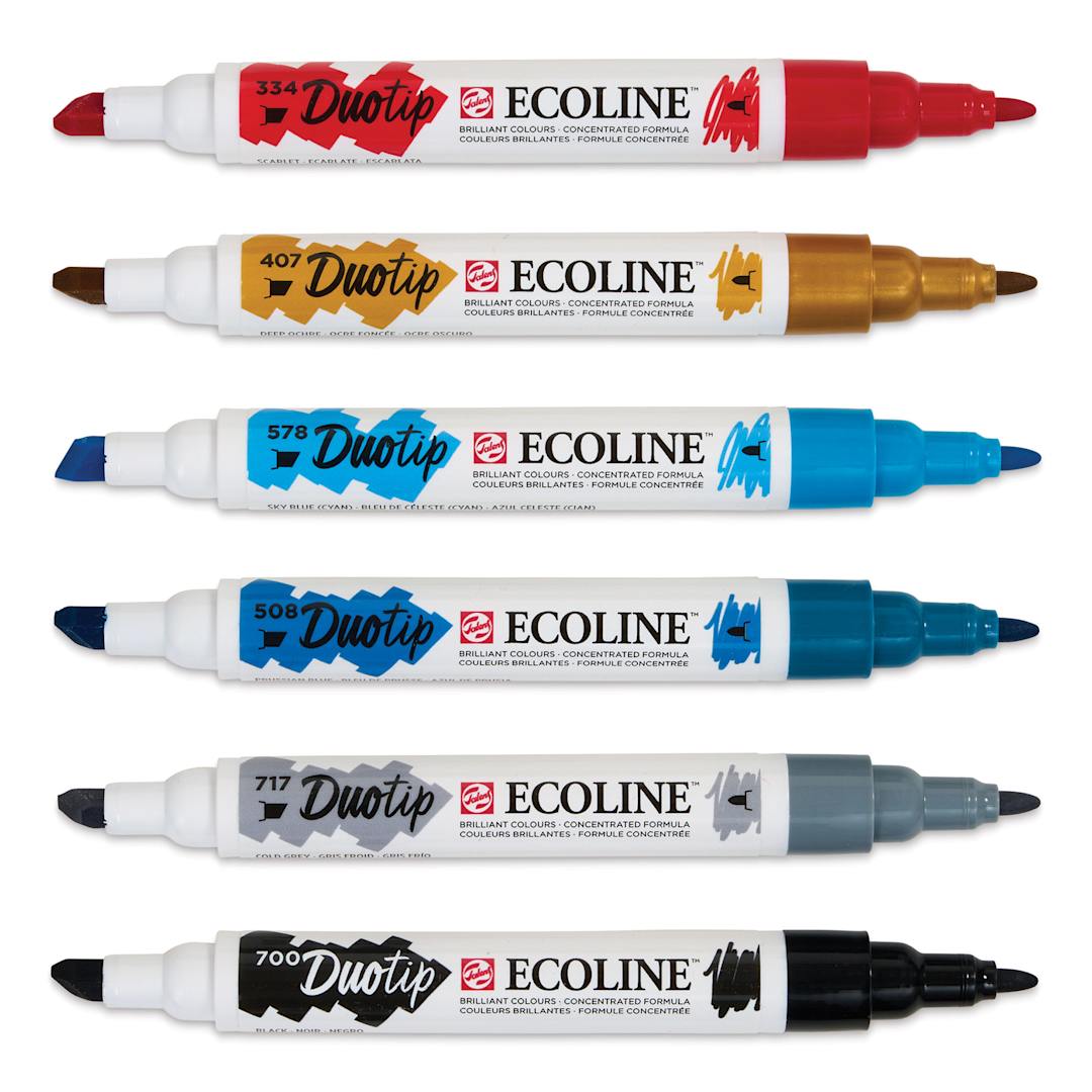 Open in modal - Royal Talens Ecoline DuoTip Markers - Urban Landscape, Set of 6