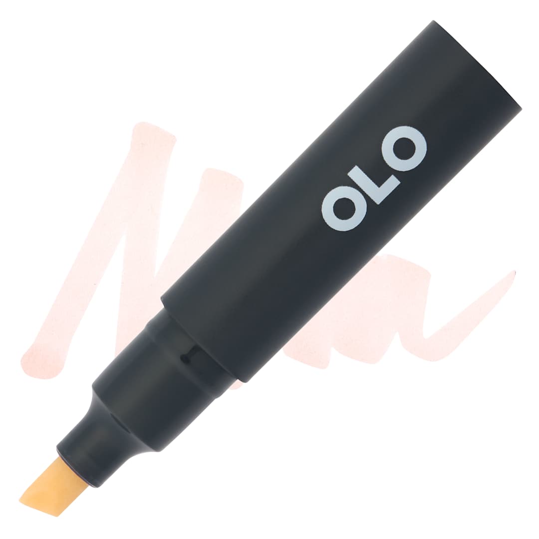 Open in modal - Olo Chisel-Tip Half Marker - OR1.0 Sea Shell - Marker and Swatch