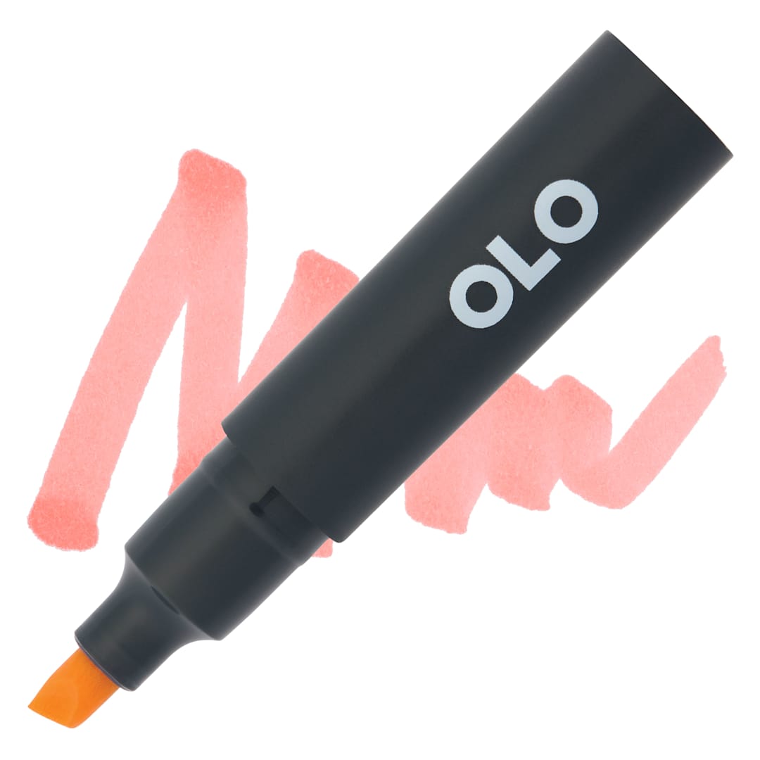 Open in modal - Olo Chisel-Tip Half Marker - OR1.2 Conch - Marker and Swatch