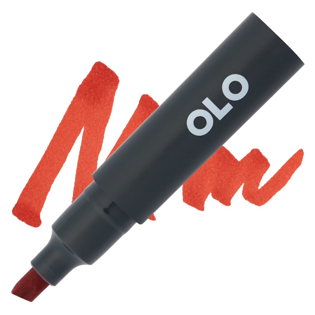 Open in modal - Olo Chisel-Tip Half Marker - OR1.6 Orangutan - Marker and Swatch