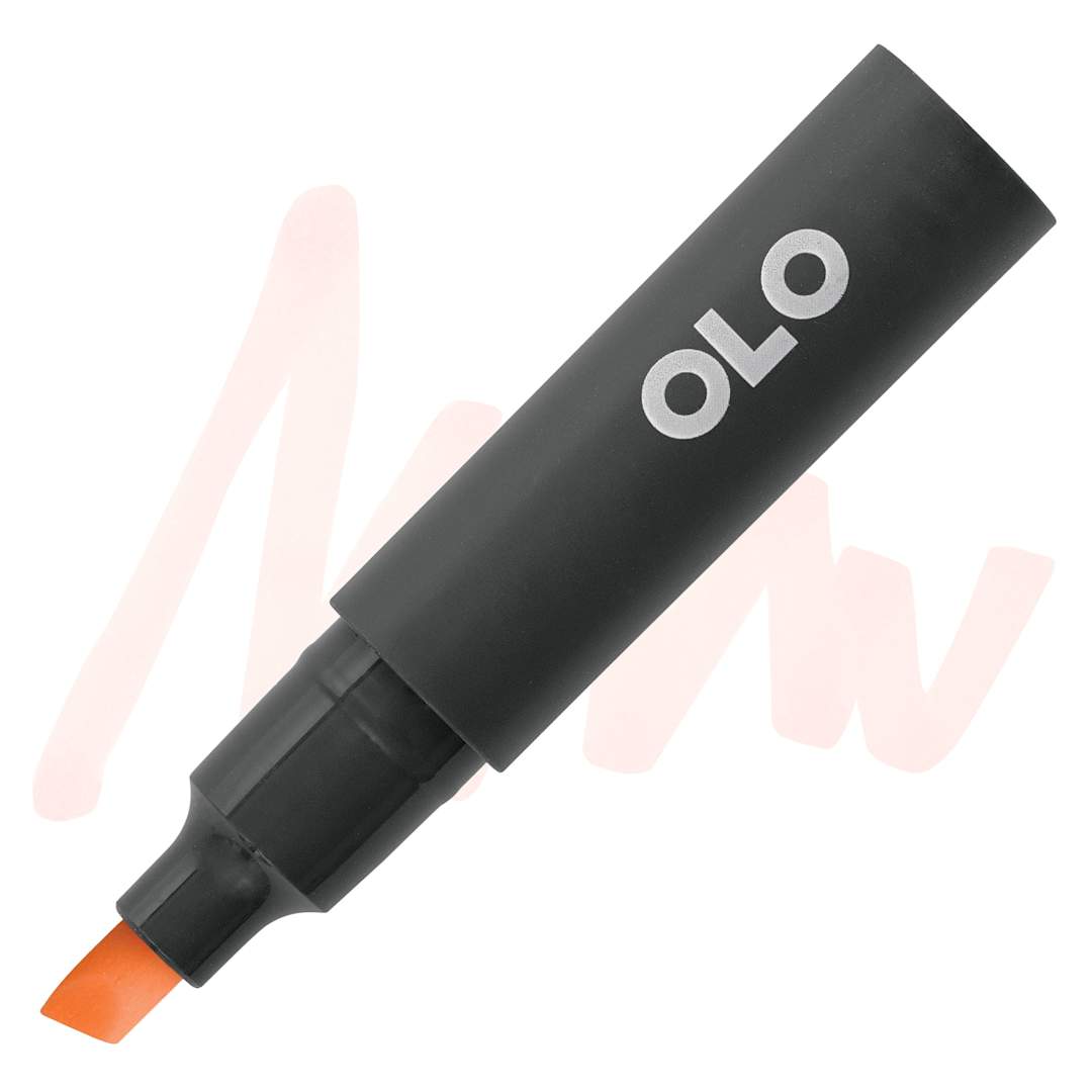 Open in modal - Olo Chisel Tip Half-Marker - R0.1 White Peach - marker and swatch