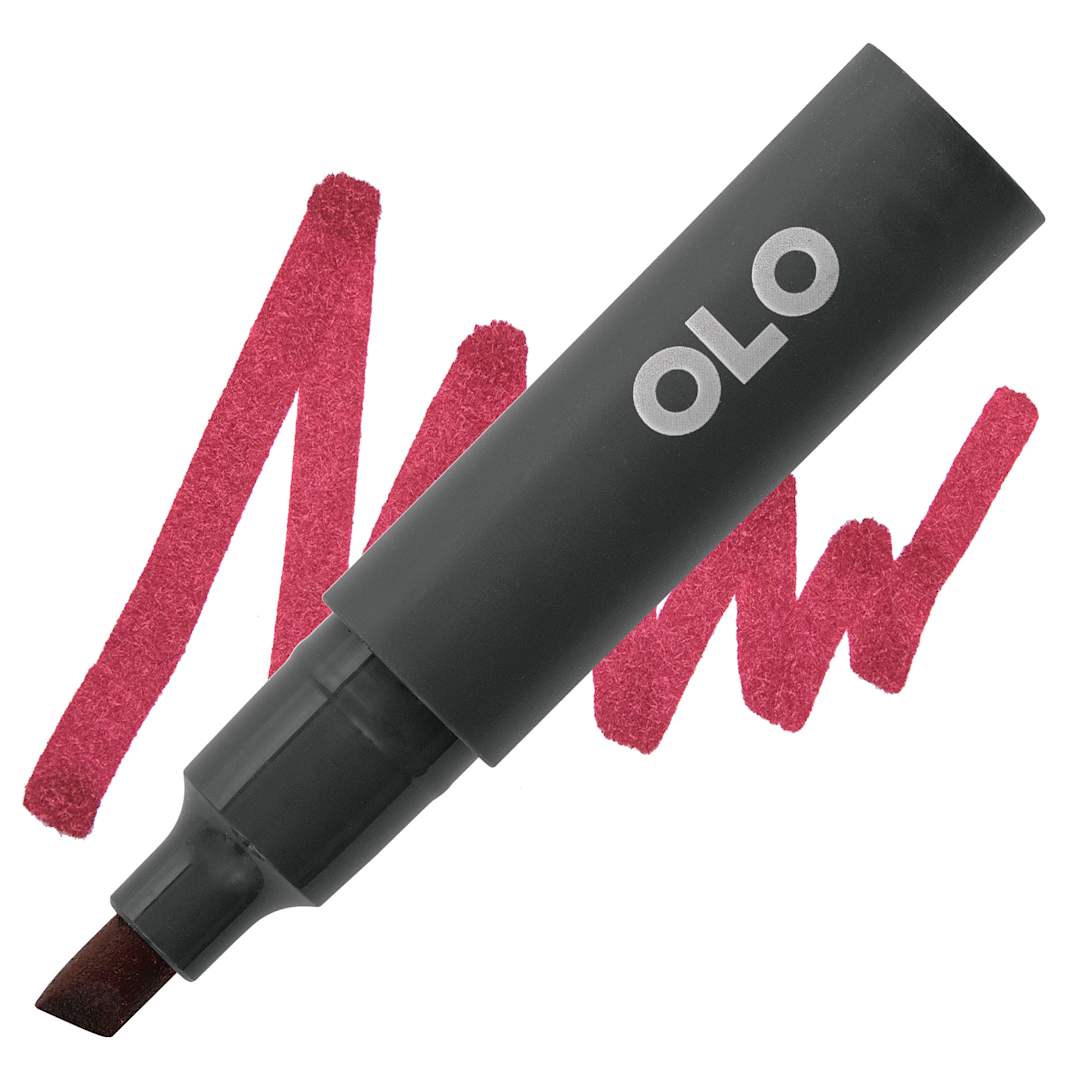 Open in modal - Olo Chisel-Tip Half Marker - R1.7 Carmine marker and swatch