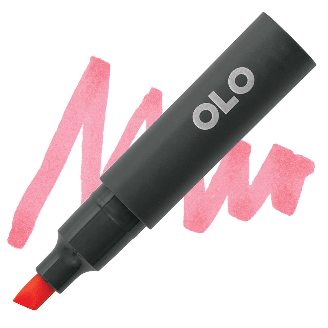 Open in modal - Olo Chisel-Tip Half Marker - R0.3 Coral marker and swatch