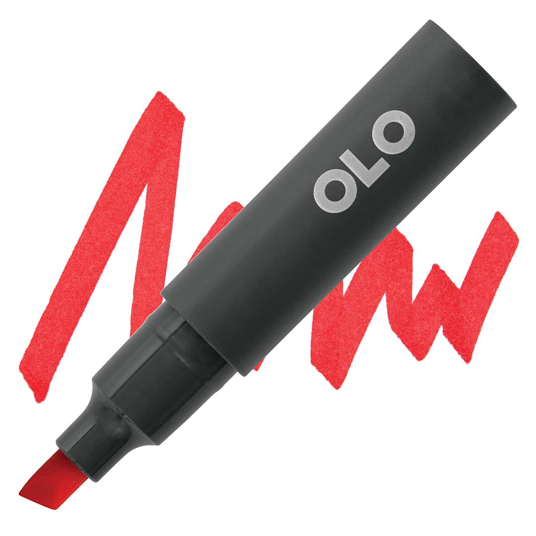Open in modal - Olo Chisel Tip Half-Marker - R0.5 Vermilion -marker and swatch
