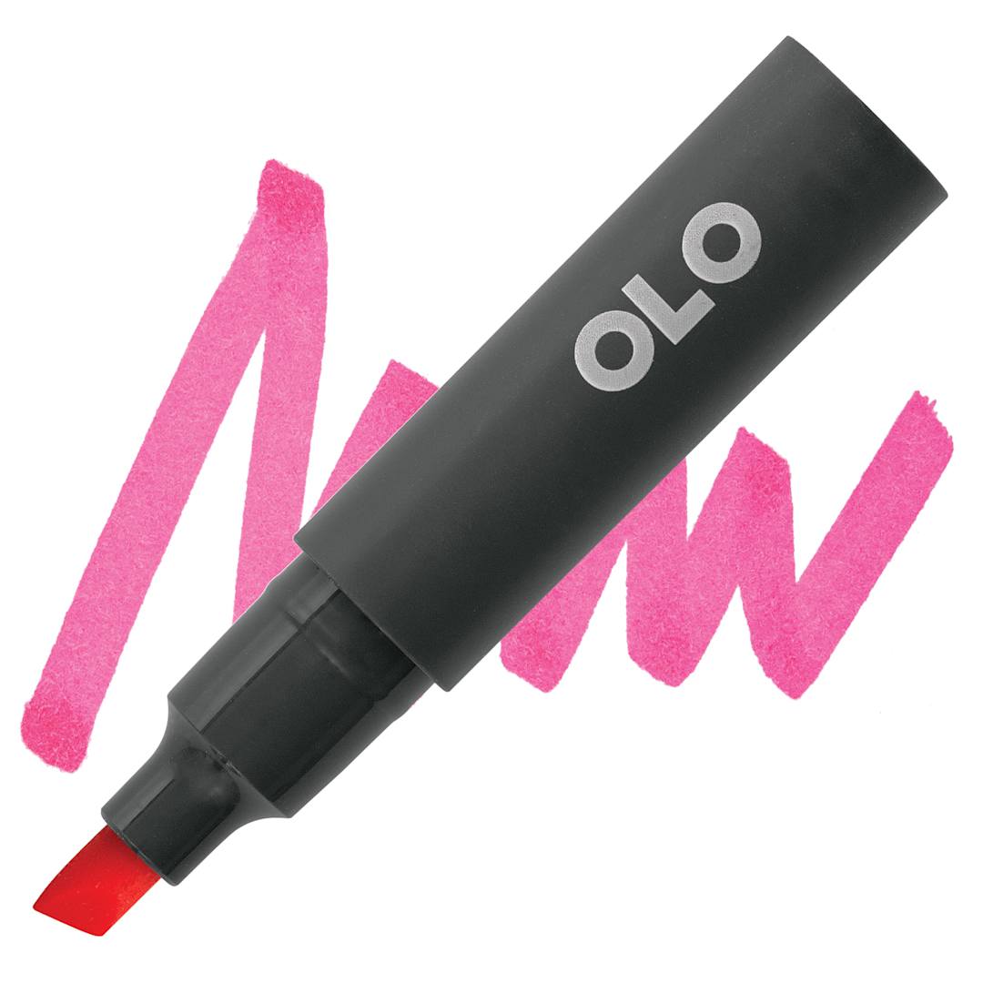 Open in modal - Olo Chisel-Tip Half Marker - RV0.4 Hot Pink marker and swatch