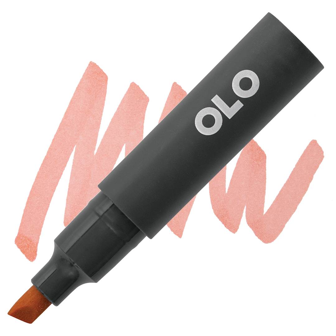 Open in modal - Olo Chisel Tip Half-Marker - OR4.4 Rosy Bonnet - swatch and marker