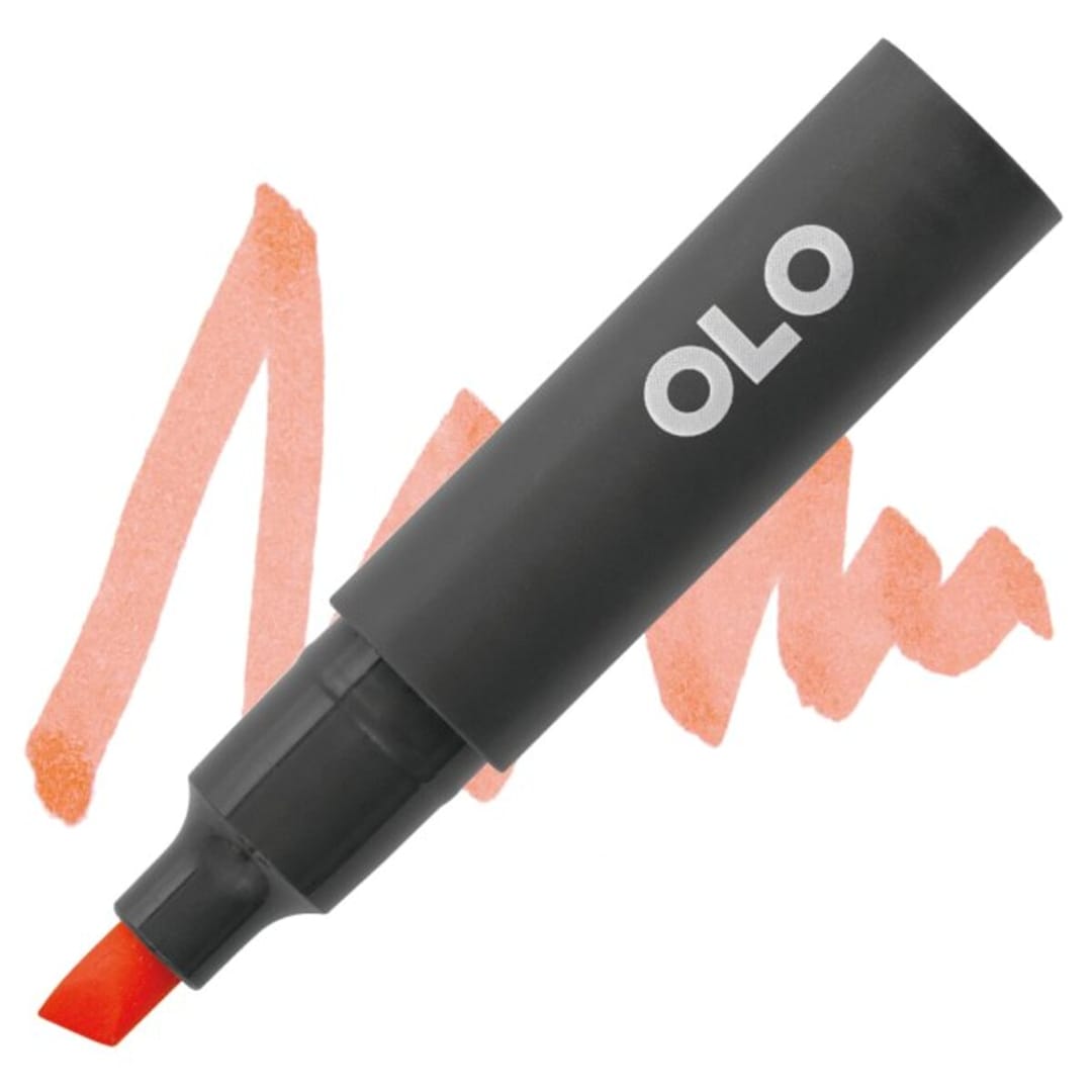 Open in modal - Olo Chisel Tip Half-Marker - OR1.3 Papaya marker and swatch