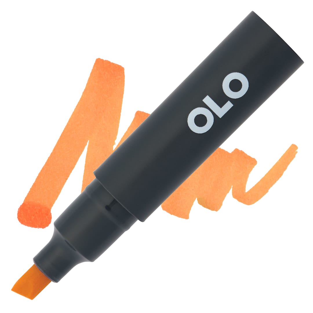 Open in modal - Olo Chisel-Tip Half Marker - O1.3 Marigold - Marker and Swatch