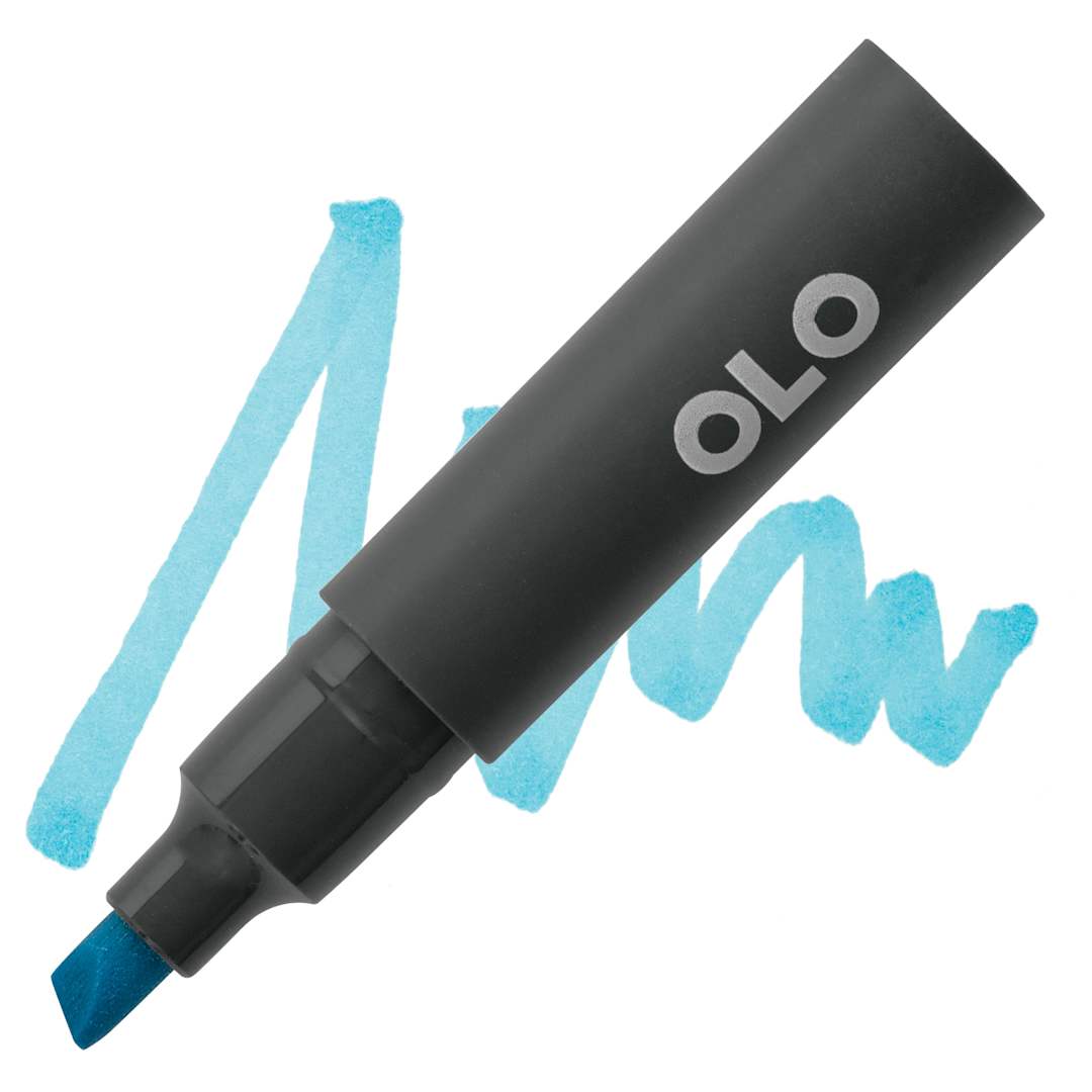 Open in modal - Olo Chisel Tip Half-Marker - BG0.4 Turquoise marker and swatch