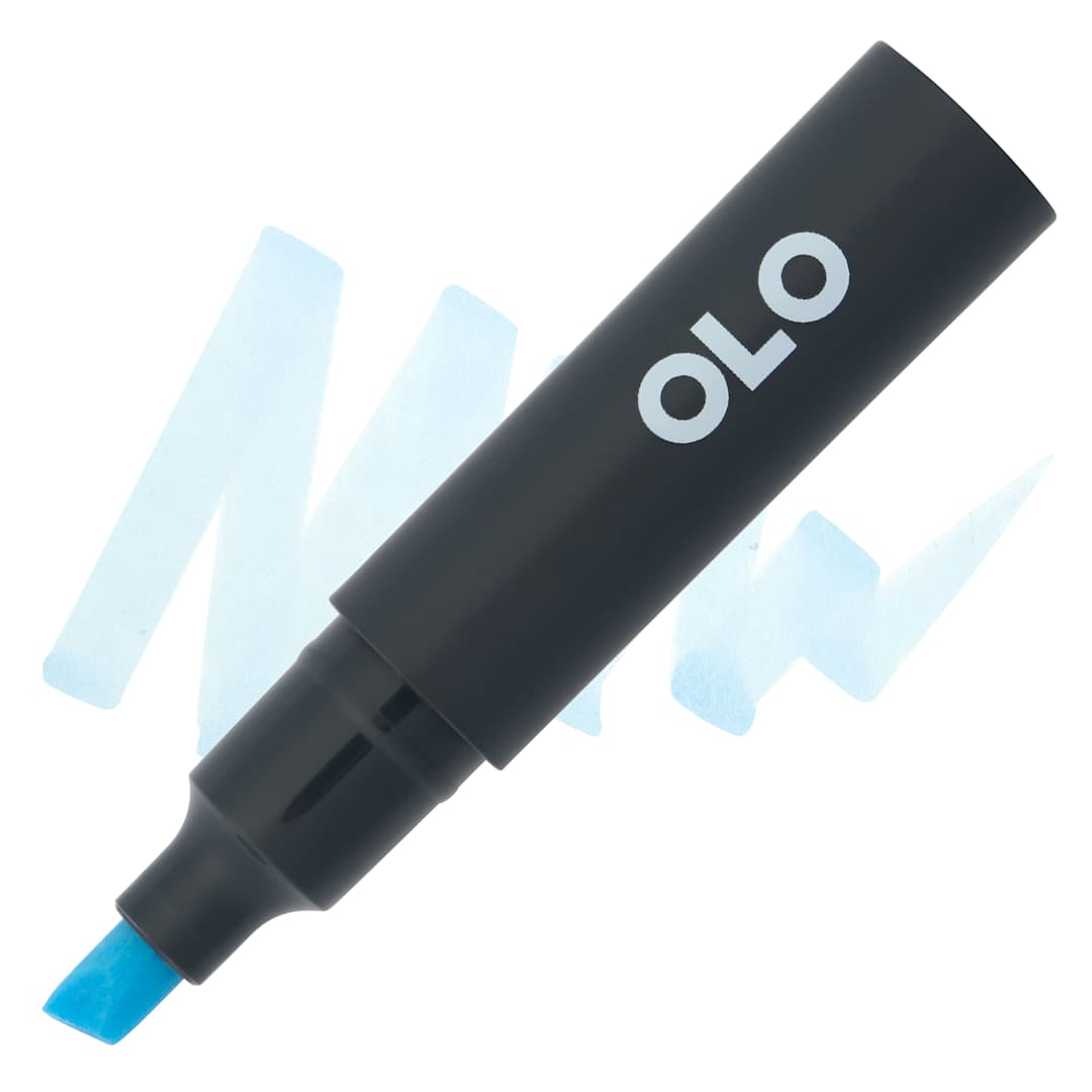 Open in modal - Olo Chisel-Tip Half Marker - B0.2 Forget Me Not - Marker and Swatch
