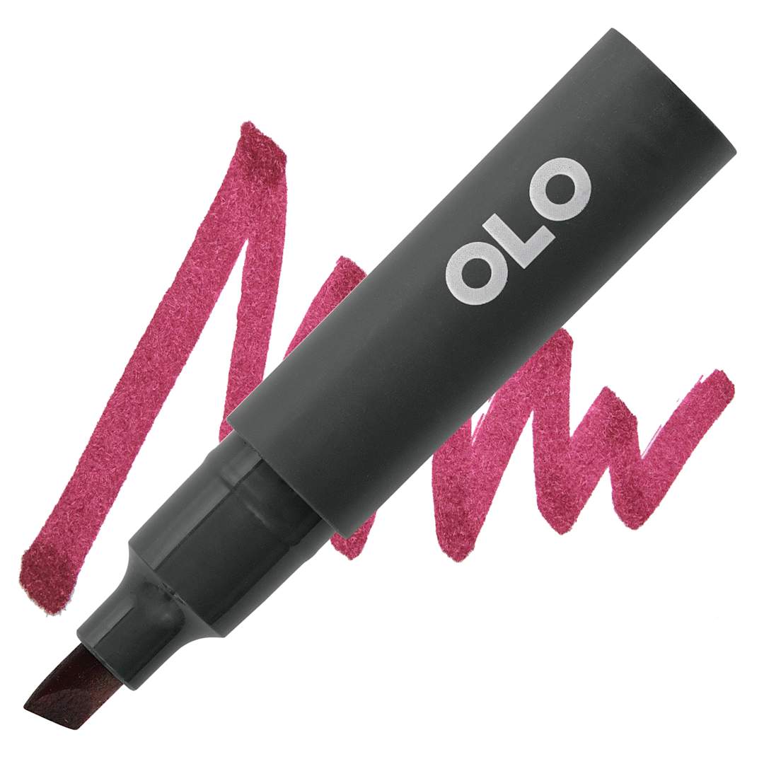 Open in modal - Olo Chisel-Tip Half Marker - R5.7 Amaranth marker and swatch