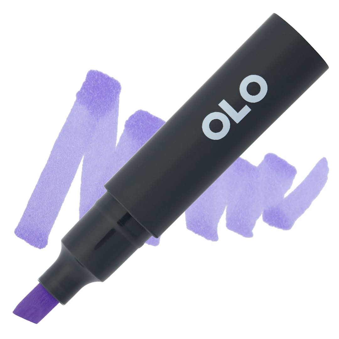 Open in modal - Olo Chisel-Tip Half Marker - BV1.4 Wild Violet - Marker and Swatch