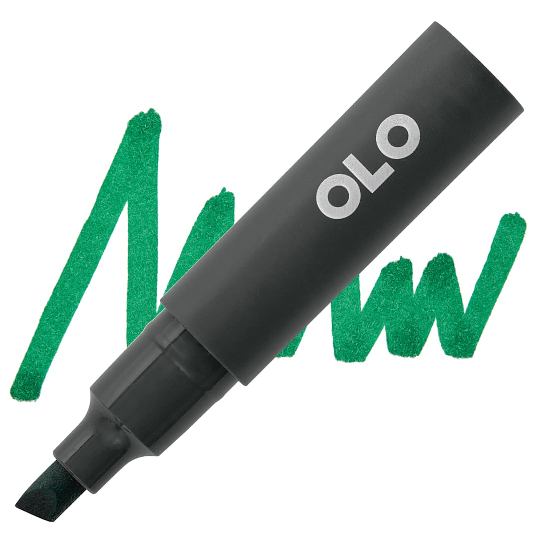 Open in modal - Olo Chisel-Tip Half Marker- G1.7 Evergreen marker and swatch