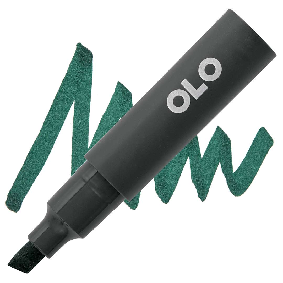 Open in modal - Olo Chisel-Tip Half Marker - G1.8 Mallard marker and swatch