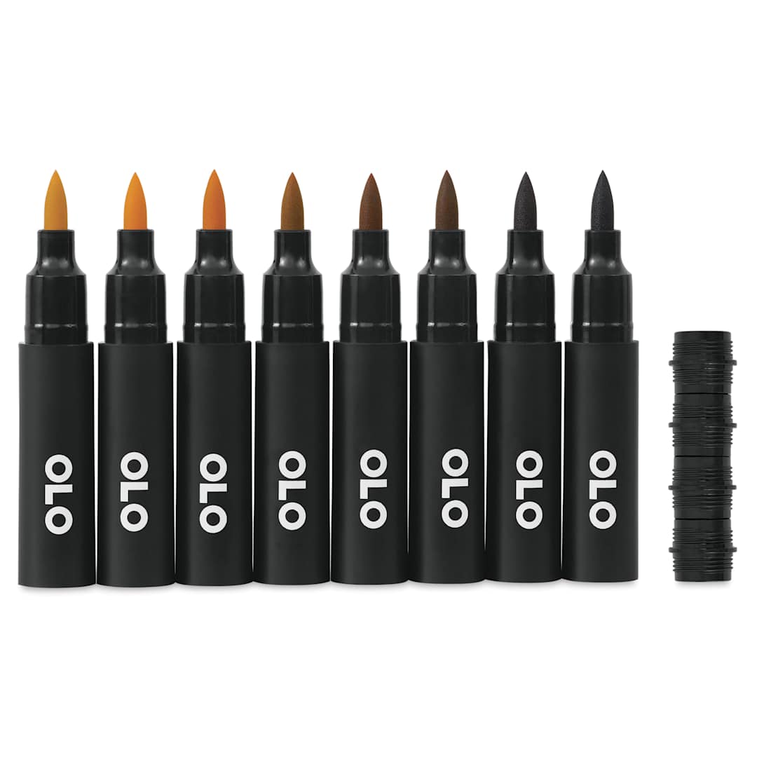 Open in modal - Olo Brush Dual-Tip Markers - Set of 8, Portrait, cas off