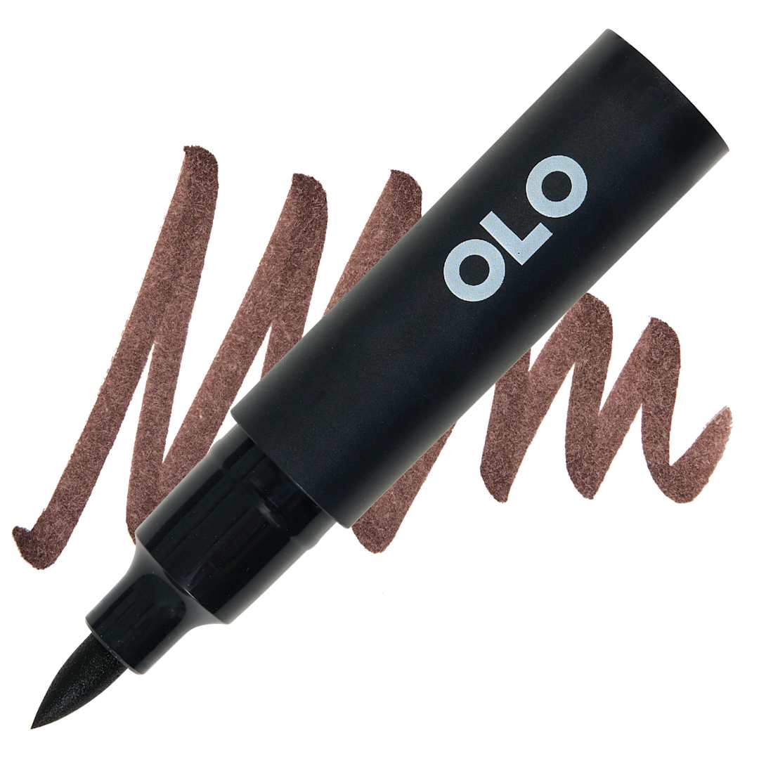 Open in modal - Olo Brush-Tip Half Marker - O7.8 Smokey Quartz marker and swatch