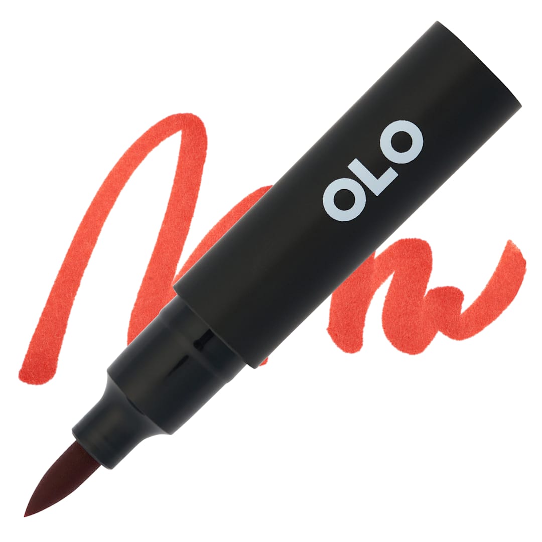 Open in modal - Olo Brush-Tip Half Marker - OR1.6, Orangutan - Marker and Swatch