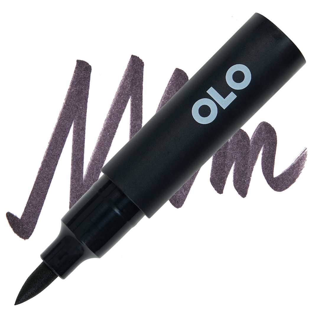 Open in modal - Olo Brush-Tip Half Marker - WG9 Warm Gray 9 marker and swatch
