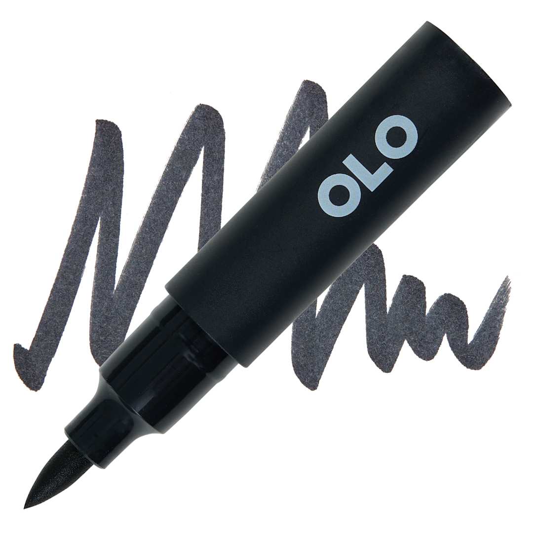 Open in modal - Olo Brush-Tip Half Marker - CG9 Cool Gray 9 marker and swatch