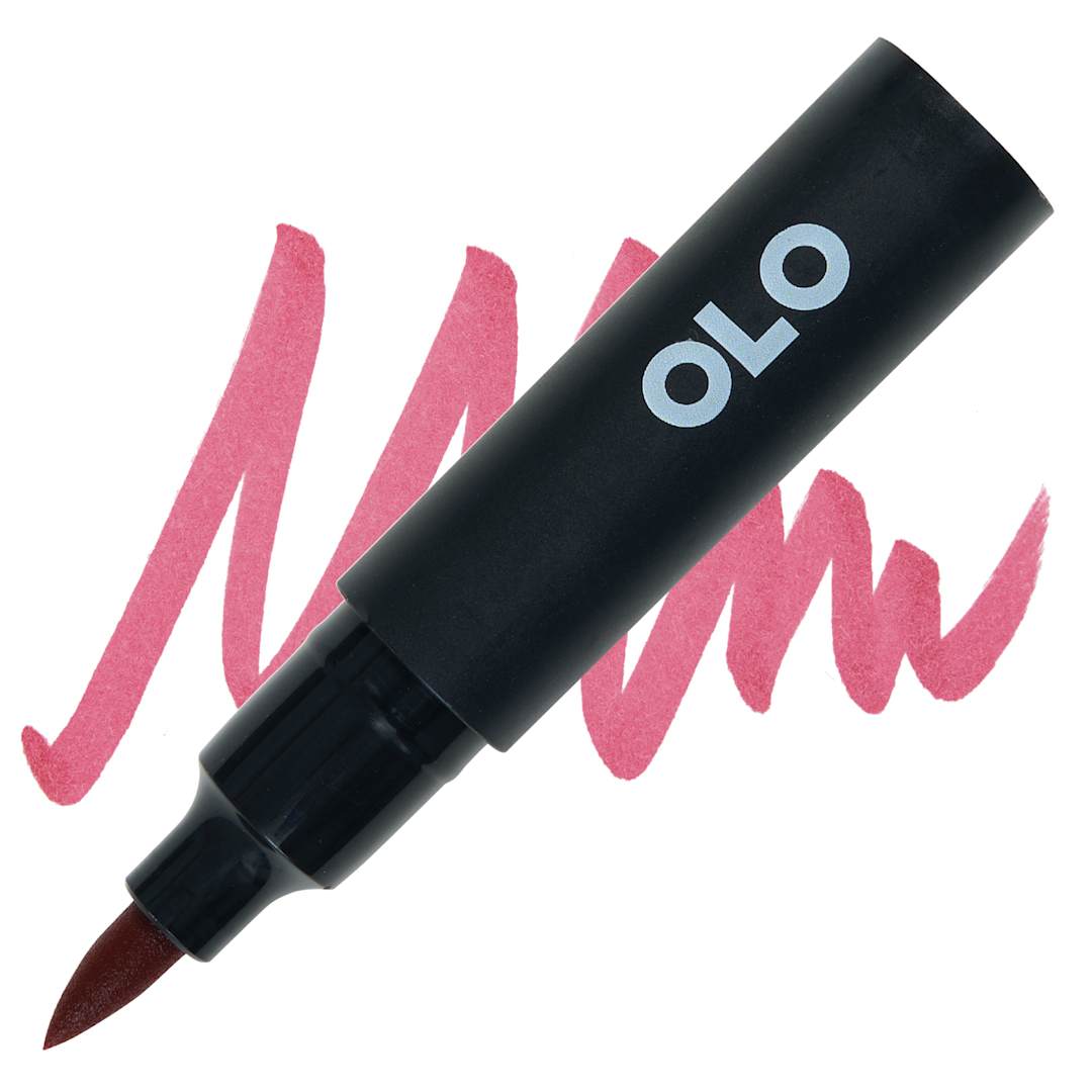 Open in modal - Olo Brush-Tip Half Marker - RV0.6 Dragon Fruit marker and swatch