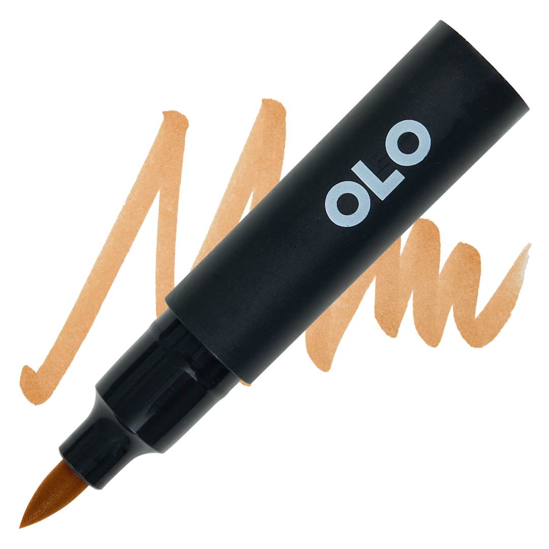 Open in modal - Olo Brush-Tip Half Marker - YO2.5 Yellow Ochre marker and swatch