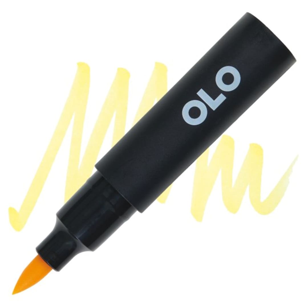 Open in modal - Olo Brush-Tip Half Marker - Y2.2 Daffodil marker and swatch