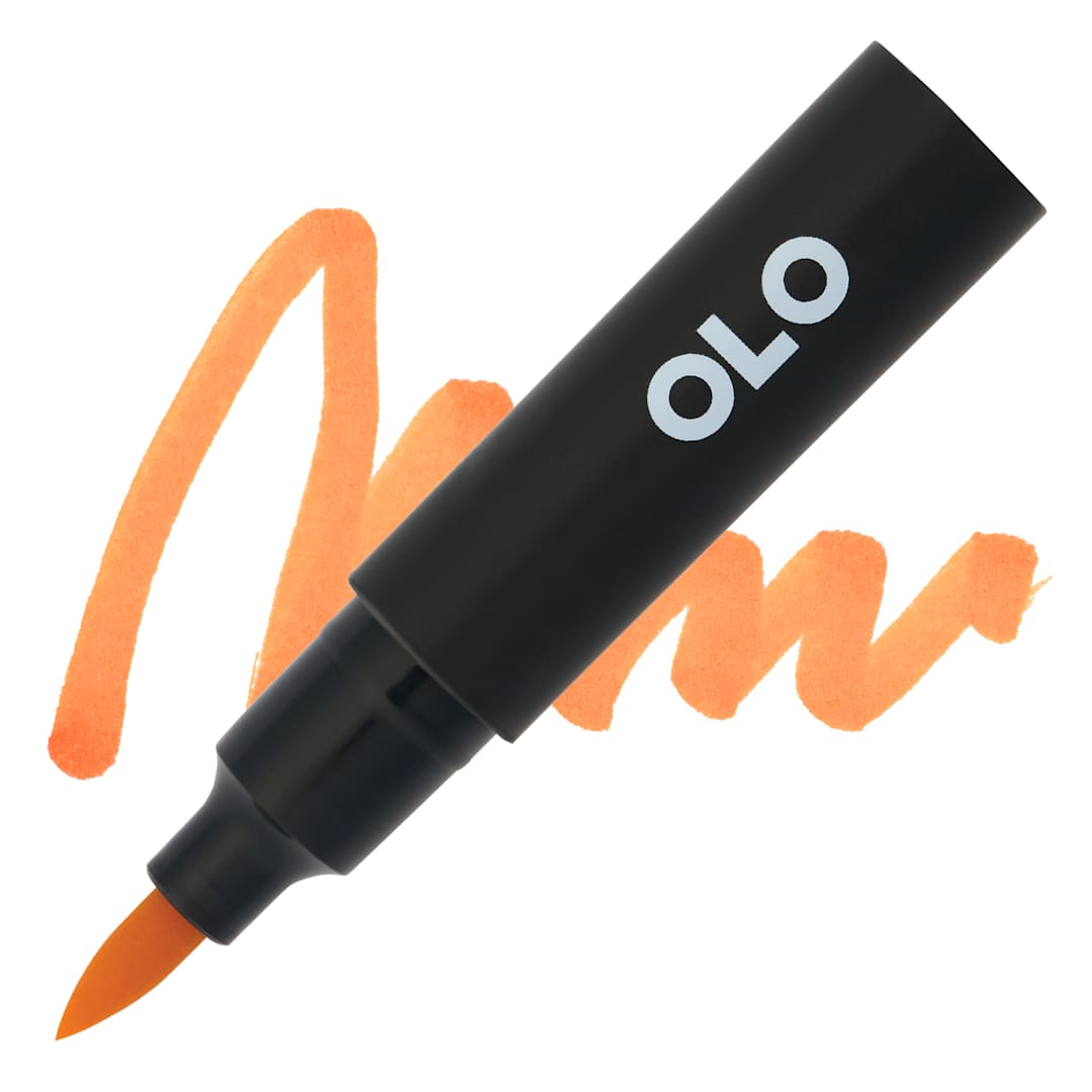 Open in modal - Olo Brush-Tip Half Marker - O1.3, Marigold - Marker and Swatch