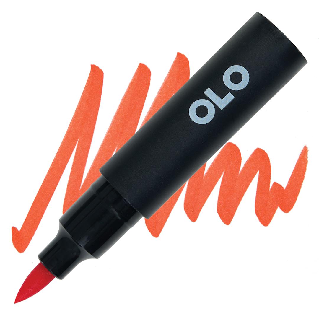 Open in modal - Olo Brush-Tip Half Marker - OR2.5 Goldfish marker and swatch