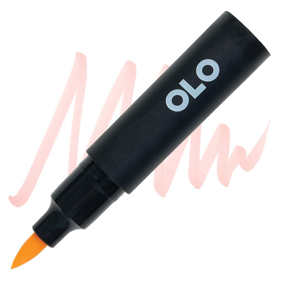 Open in modal - Olo Brush-Tip Half Marker - OR2.2 Shrimp marker and swatch