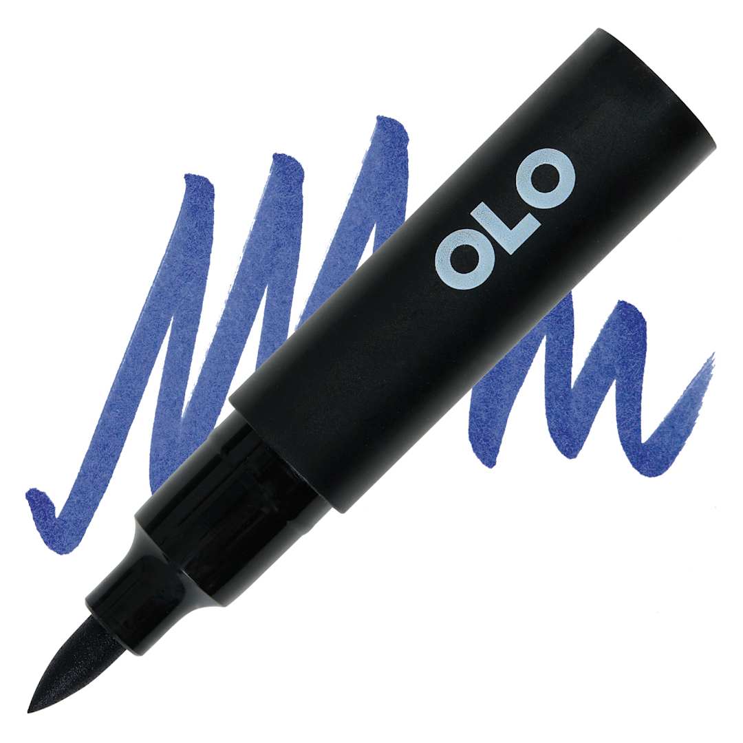 Open in modal - Olo Brush-Tip Half Marker - B4.7 Denim marker and swatch