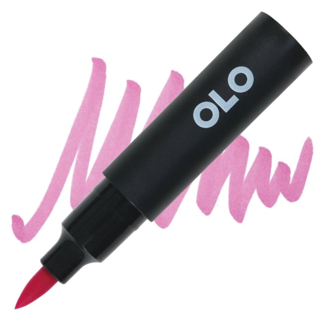 Open in modal - Olo Brush-Tip Half Marker - V0.4 Mallow marker and swatch
