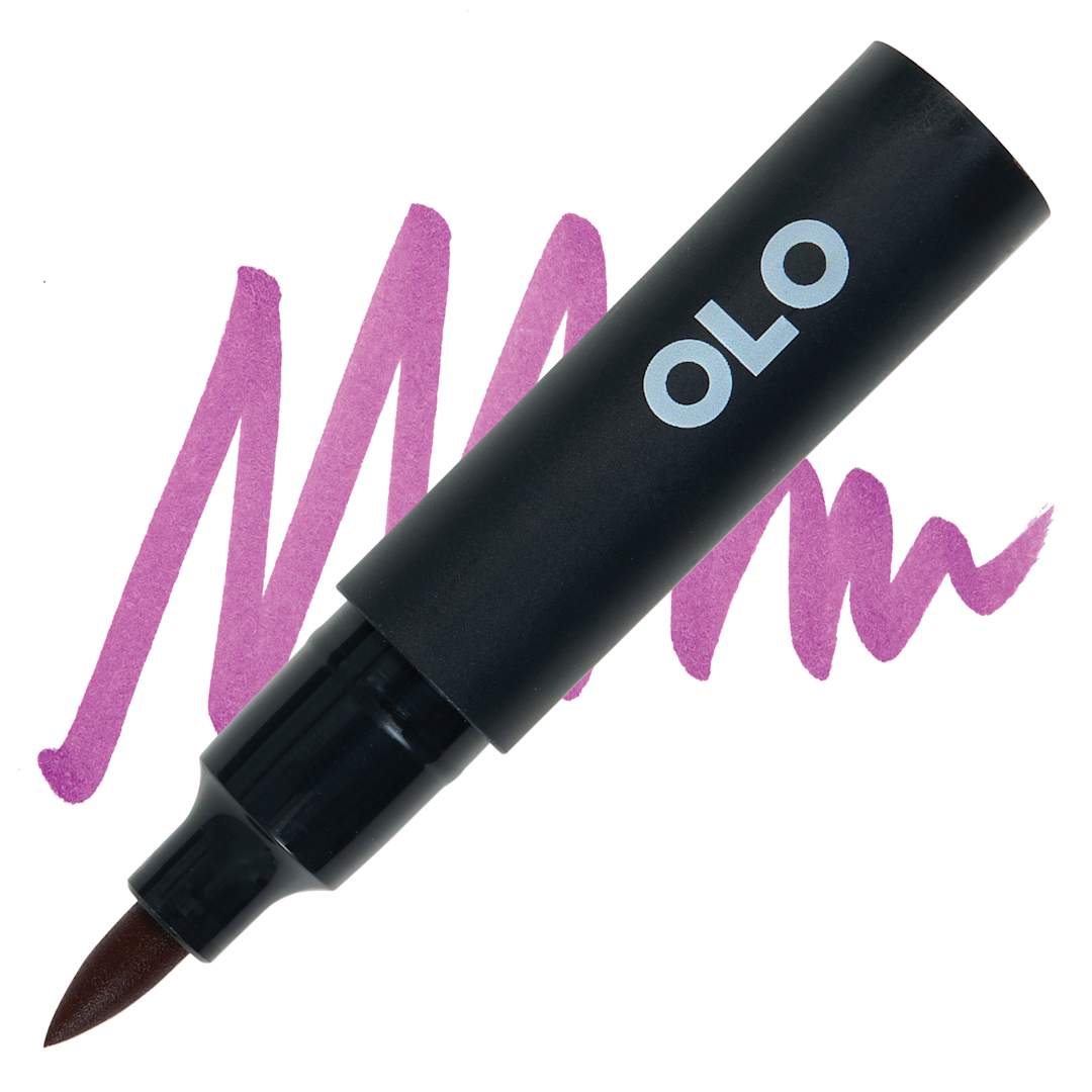 Open in modal - Olo Brush-Tip Half Marker - V1.6 Petunia marker and swatch
