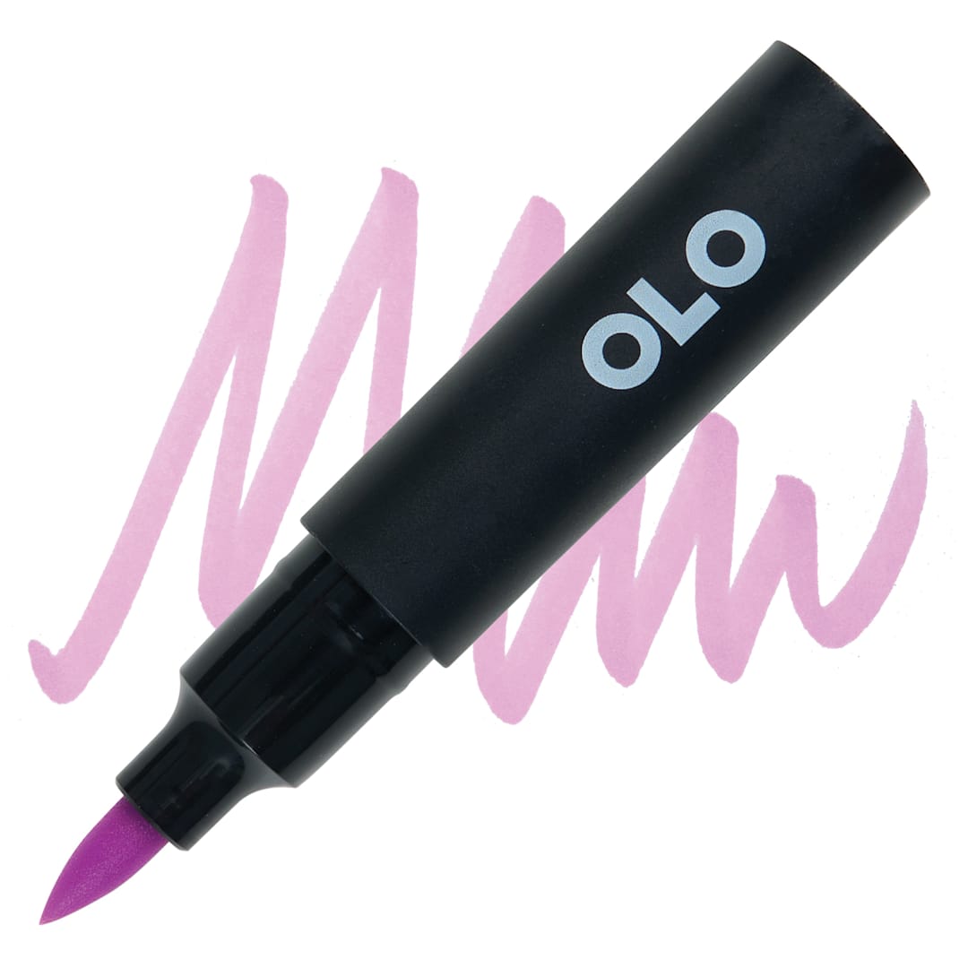 Open in modal - Olo Brush-Tip Half Marker - V2.3 Beautyberry marker and swatch