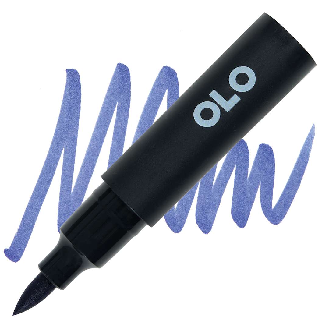Open in modal - Olo Brush-Tip Half Marker - BV2.6 Indigo marker and swatch