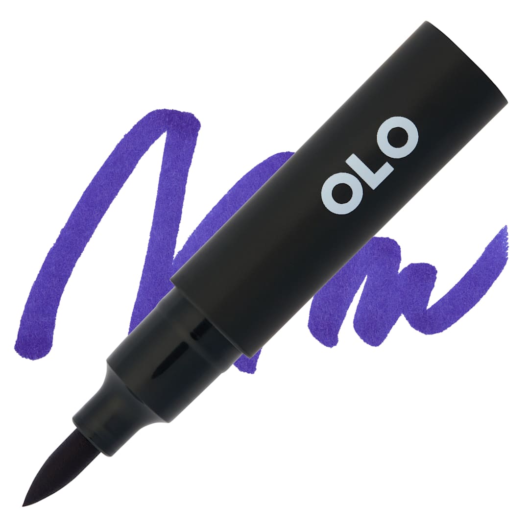 Open in modal - Olo Brush-Tip Half Marker - B1.7, Iris - Marker and Swatch