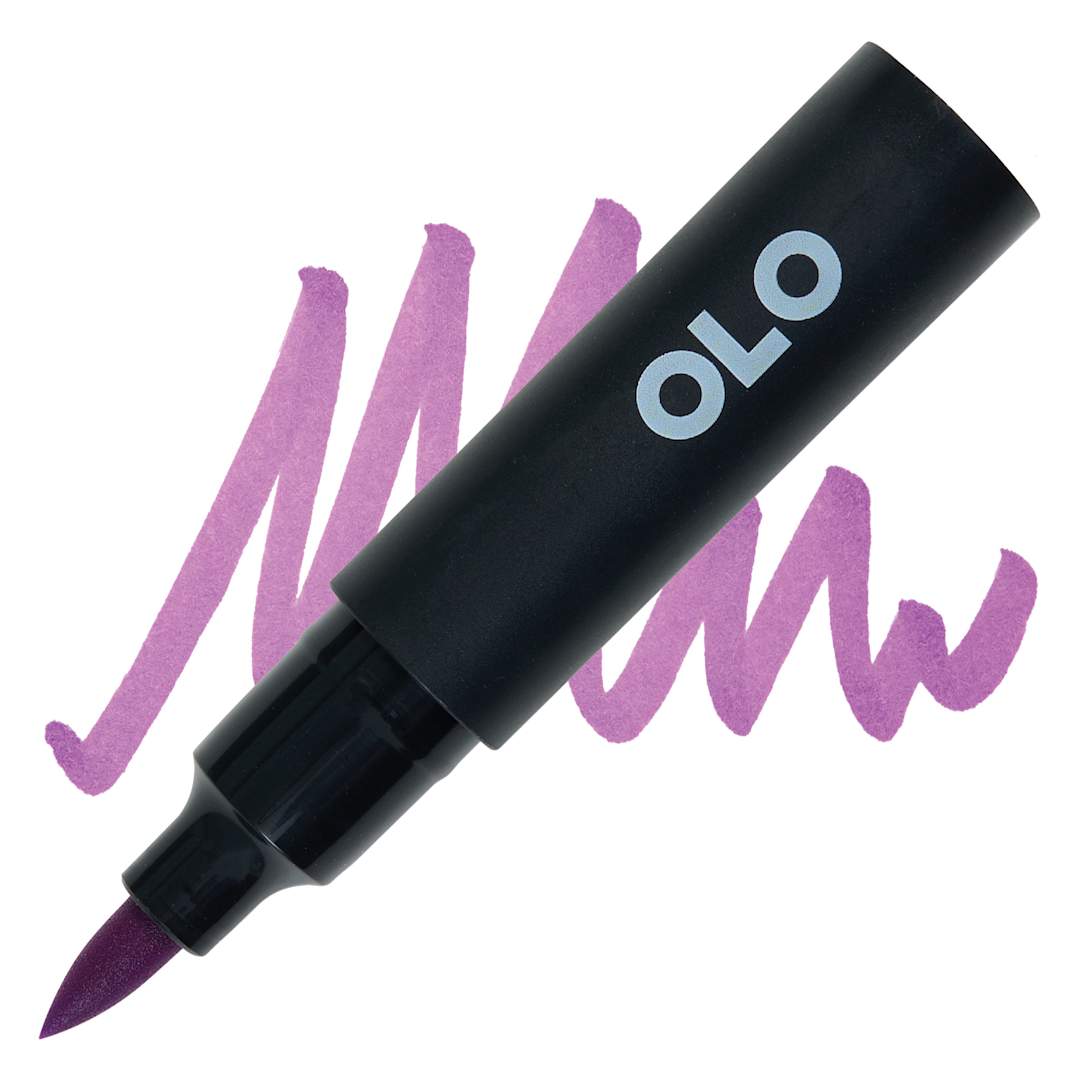 Open in modal - Olo Brush-Tip Half Marker - V2.4 Violet marker and swatch